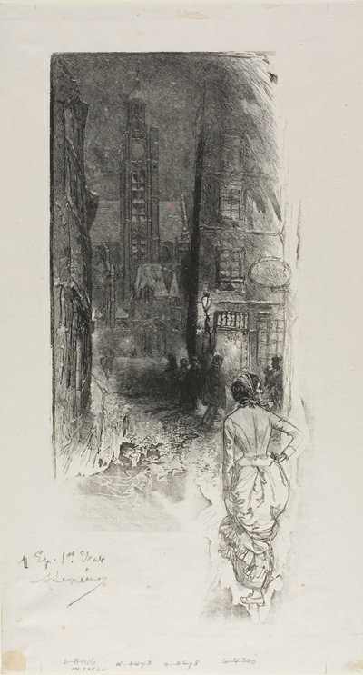 Paris: Rue de la Montagne-Ste-Geneviève af Louis Auguste Lepère