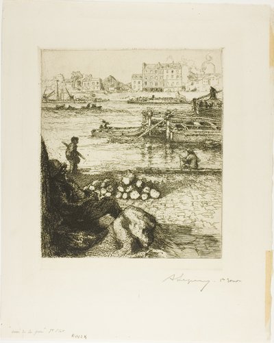 Offentlig kaj, Quai de la Gare af Louis Auguste Lepère