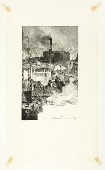 Quartier des Gobelins, planche 20 fra Le Long de la Seine et des Boulevards af Louis Auguste Lepère