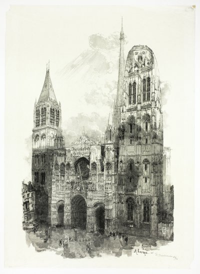 Katedralen i Rouen af Louis Auguste Lepère