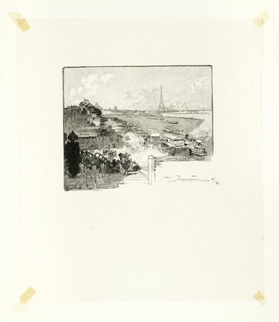Morgengryet, planche fjorten fra Le Long de la Seine et des Boulevards af Louis Auguste Lepère