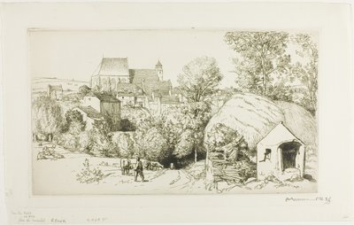 Udsigt over Verdelot af Louis Auguste Lepère