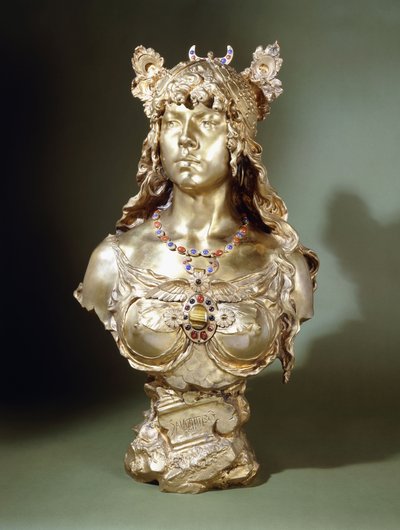 Salammbo (perlesæt, buste af forgyldt bronze) af Louis Auguste Moreau
