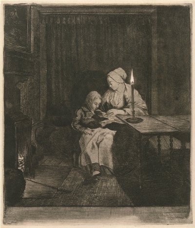 Mor lærer sin søn L