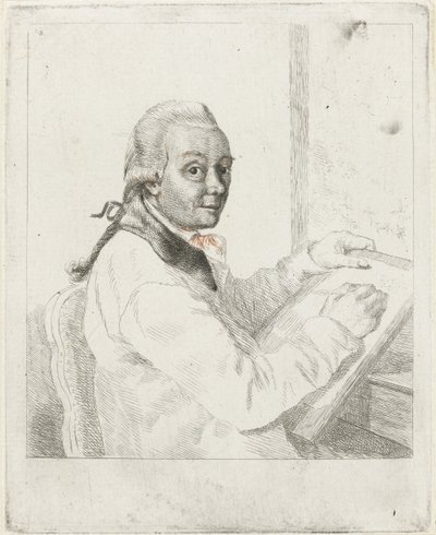 Portræt af kunstneren Johannes Janson, tegning af Louis Bernard Coclers