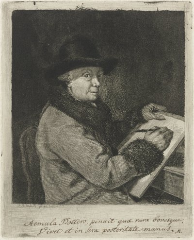 Portræt af kunstneren Johannes Janson, tegning af Louis Bernard Coclers