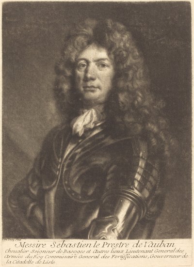 Portræt af M. Sebastien Le Prestre af Vauban af Louis Bernard after François de Troy