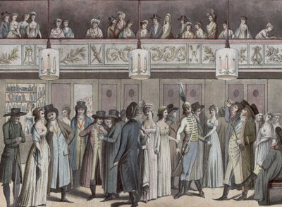 Foyer du Théâtre Montansier ved Palais-Royal). Hippolyte Destailleur Collection (1822-1893) af Louis Binet
