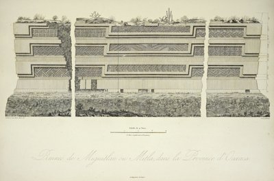 Ruinerne af Miguitlan eller Mitla, i provinsen Oaxaca, illustration fra 