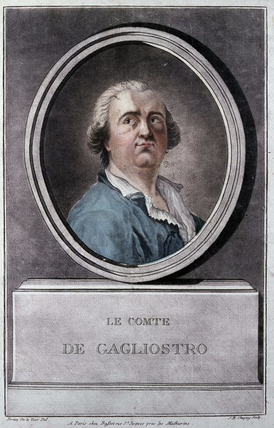 Giuseppe Balsamo, dit Alexander, greve af Cagliostro (1743 - 1795) af Brion de la Tour af Louis Brion de la Tour fils
