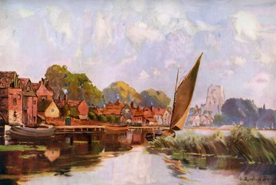 På floden ved Beccles, Suffolk, 1924-1926. af Louis Burleigh Bruhl