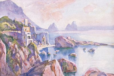 Øen Capri, fra Hutchinsons maleriske Europa udgivet af Hutchinson & Son, ca. 1930 af Louis Burleigh Bruhl