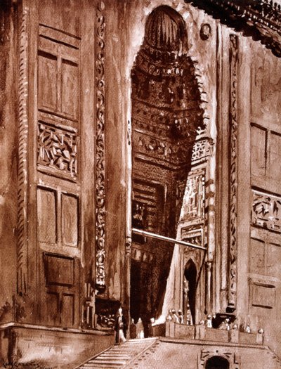 Indgang til moskeen Sultan Hassan, 1928 af Louis Cabanes