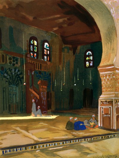 Sultan al-Ghuris moske, Kairo, Egypten, 1928 af Louis Cabanes