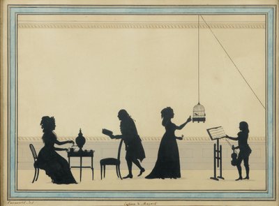 Familie Mozart, ca. 1763 af Louis Carrogis dit Carmontelle