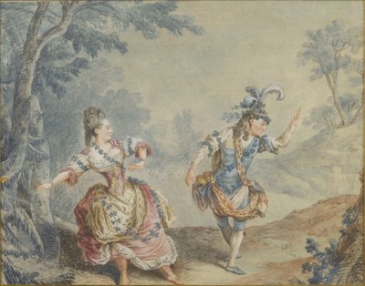 Marie Allard og Jean Dauberval i opéraballetten Silvie af Louis Carrogis dit Carmontelle