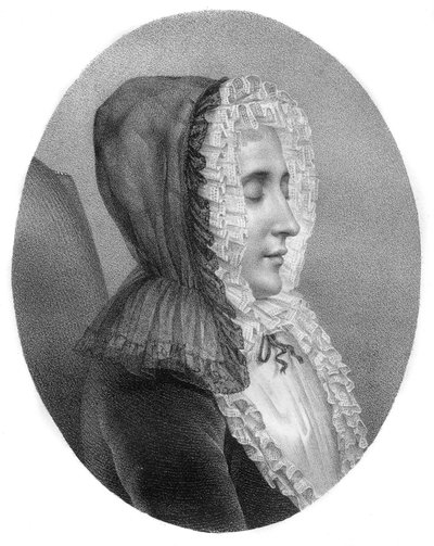 Madame du Deffand - Marie de Vichy-Chamrond (eller Champrond), Marquise du Deffand - 1697-1780 - gravering af Carmontelle - af Louis Carrogis (after) Carmontelle