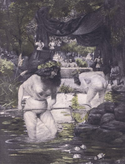 Ginerva og Isotta, illustration fra Decameron af Boccaccio udgivet af Navarre Society 1930