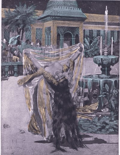 Soldanen fra Babylons datter danser, illustration fra Decameron af Boccaccio udgivet af Navarre Society 1930