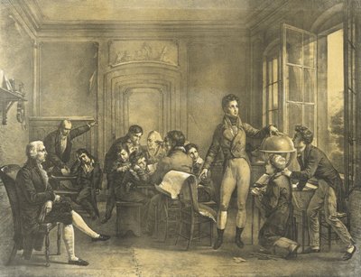 Louis-Philippe underviser i geografi på Collège de Reichenau, pub. 1820 af Louis Charles Auguste Couder