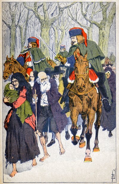 Arrestation af protestanter af Louis Charles Bombled
