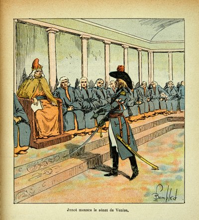 Illustration af Bombled Louis (1862-1927) fra bogen "The Memorial of Saint Helene" af grev Emmanuel de Las Cases (1766-1842): Junot (Jean Andoche Junot, hertug af Abrantes, kendt som La Tempete af Louis Charles Bombled
