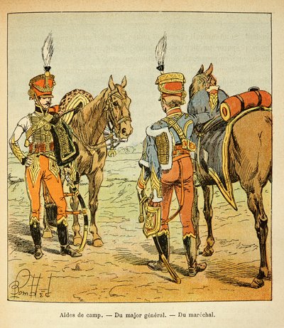 Illustration af den bombede Louis (1862-1927) fra bogen "The Memorial of Saint Helene" af grev Emmanuel de Las Cases (1766-1842): Aide de camp for den store hær: af generalmajoren og marechal, privat samling af Louis Charles Bombled