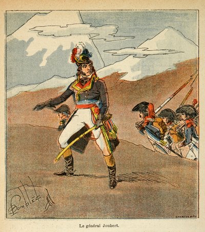 Illustration af den bombede Louis (1862-1927) fra bogen "The Memorial of Saint Helene" af grev Emmanuel de Las Cases (1766-1842): Portræt af general Joubert (1769 - 1799), privat samling af Louis Charles Bombled