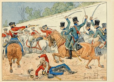 Illustration taget fra bogen "Les heros du Siecle", anekdotiske reciter af Dick de Lonlay og illustreret af Louis Bombled (1862-1927) af Louis Charles Bombled