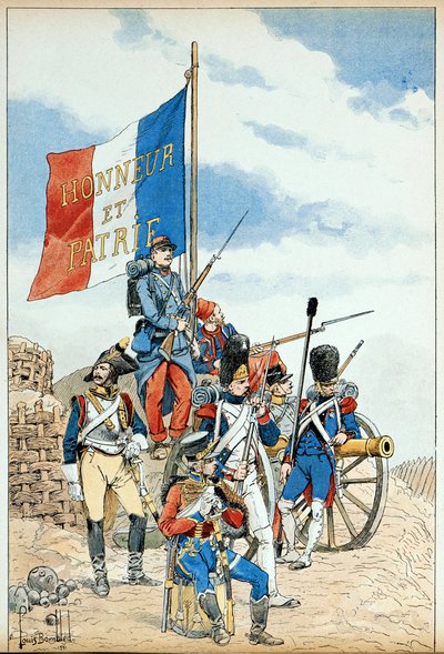 Illustration taget fra bogen "Århundredes helte", anekdotiske oplæsninger af Dick de Lonlay og illustreret af Louis Bombled (1862-1927) af Louis Charles Bombled