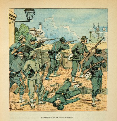 The Army of the Loire af Eugene Sergent, sagde Grenest, illustreret af Louis Bombled (1862-1927) (fransk-tyske krig; kampagne 1870 -1871): Privat samling af Louis Charles Bombled