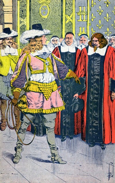Ludvig XIV og parlamentarikere af Louis Charles Bombled