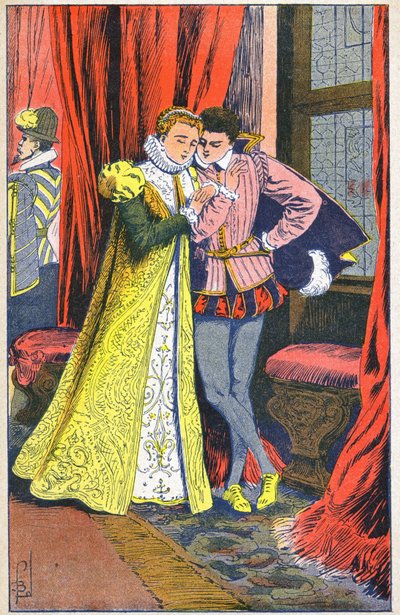 Marie Stuart og Francois II af Frankrig af Louis Charles Bombled