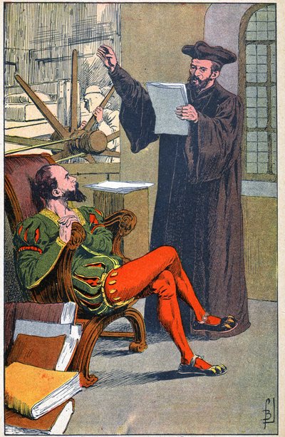 Rabelais i Etienne Dolets trykkeri af Louis Charles Bombled