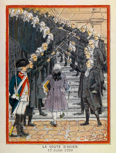 The Grand Jornees of the Hotel de Ville de Paris af A. Mercier, illustreret af Louis Bombled (1862-1927): Den 17. juli af Louis Charles Bombled