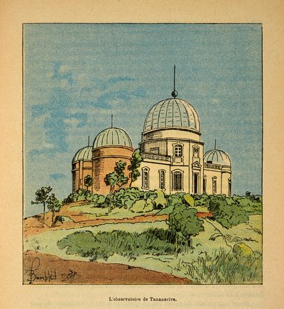 The War in Madagascar-Anekdotisk historie om de franske ekspeditioner i 1885-1895 af Henri Galli dit Galllichet (1854-1922), illustreret af Louis Bombled (1862-1927): The Tananarive Observatory i 1895, privat samling af Louis Charles Bombled