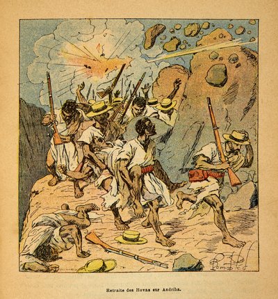 The War in Madagascar-Anekdotisk historie om de franske ekspeditioner 1885-1895 af Henri Galli dit Galllichet (1854-1922), illustreret af Louis Bombled (1862-1927): Privat samling af Louis Charles Bombled