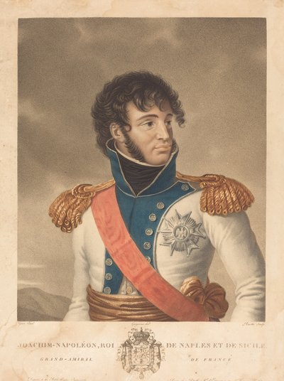 Joachim Murat (Joachim-Napoleon, konge af Napoli og Sicilien, storadmiral af Frankrig) af Louis Charles Ruotte after Albert Jakob Frans Gregorius after Antoine Jean Gros