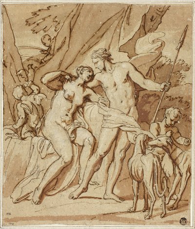 Venus og Adonis af Louis Cheron