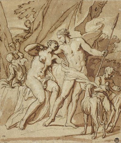 Venus og Adonis af Louis Cheron
