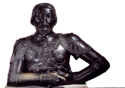 Buste af kongen af Frankrig Francois I i bronze. Skulptur af Louis Claude Antoine Vasse (1716-1772) 1756 Paris. Louvre-museet af Louis Claude Vassé