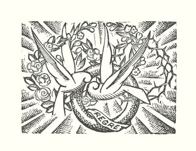 Titelillustration til Madame Bovary af Gustave Flaubert (træsnit) af Louis Claudel