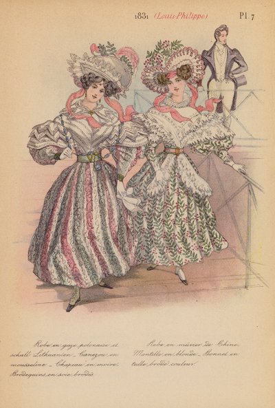 Fransk mode: 1831, Louis-Philippe (farvelitografi) af Louis Colas
