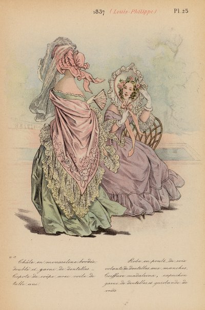 Fransk mode: 1837, Louis-Philippe (farvelitografi) af Louis Colas