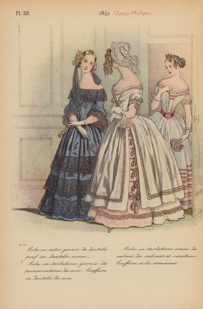 Fransk mode: 1842, Louis-Philippe (farvelitografi) af Louis Colas