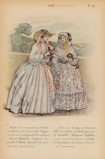 Fransk mode: 1846, Louis-Philippe (farvelitografi) af Louis Colas