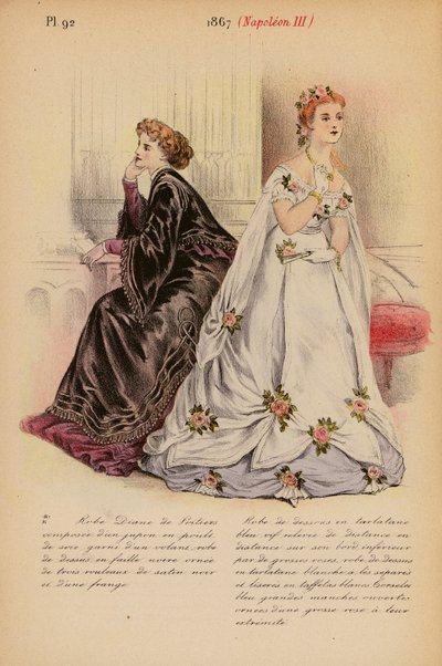 Fransk mode: 1867, Napoleon III (farvelitografi) af Louis Colas