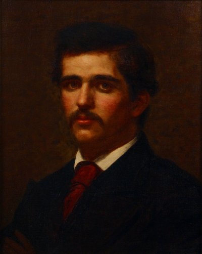Selvportræt (olie på lærred) af Louis Comfort (attr. to) Tiffany