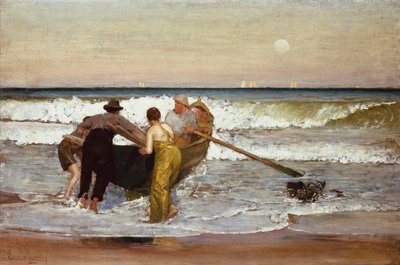 Skubber af båden, Sea Bright, New Jersey af Louis Comfort Tiffany