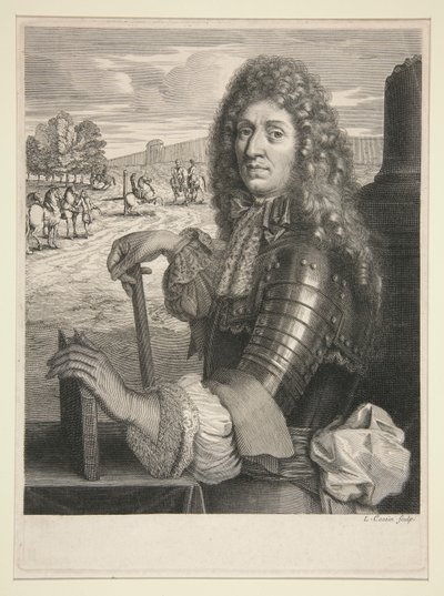 Portræt af en adelsmand i rustning af Louis Cossin